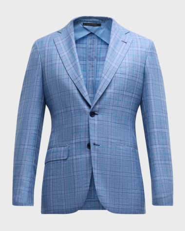 Brioni Men's Cashmere-Blend Plaid Sport Coat