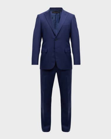 Brioni Men's Tonal Check Wool Suit
