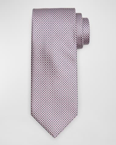 Brioni Men's Silk Jacquard Basketweave Tie