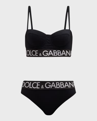 Dolce&Gabbana Branded Elastic Balconette Two-Piece Swimsuit