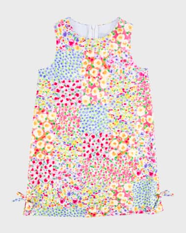 Florence Eiseman Girl's Multicolor Floral-Print Shift Dress, Size 2-10