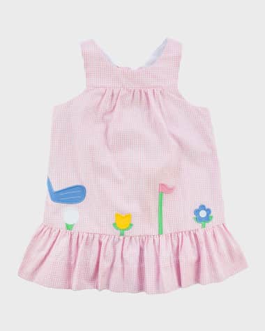 Florence Eiseman Girl's Golf Club Seersucker Dress, Size 2-6