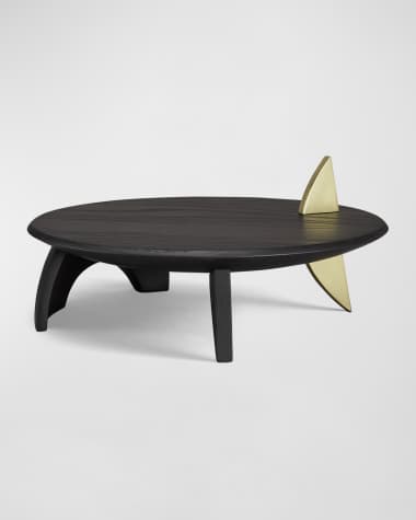 L'Objet x Kelly Behun Leaf Flat Platter on Stand