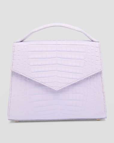 Maria Oliver Julia Medium Crocodile Top-Handle Bag