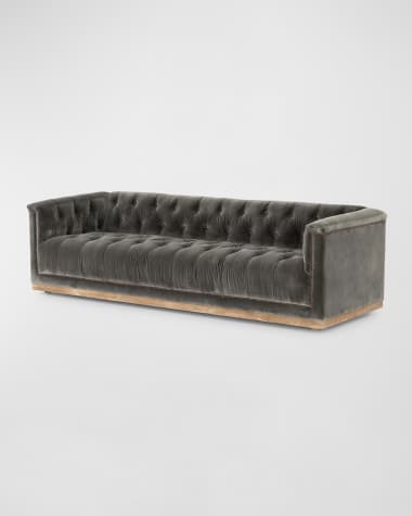 Four Hands Maxx Velvet Sofa, 95"