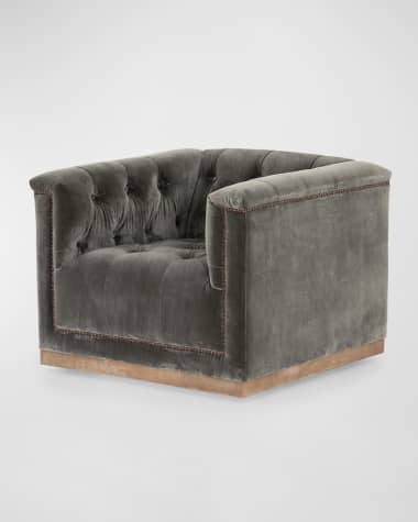Four Hands Maxx Velvet Swivel Chair