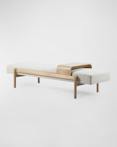 Four Hands Fawkes Bench with Tray, 79"