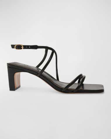 Schutz Aimee Leather Ankle-Strap Sandals