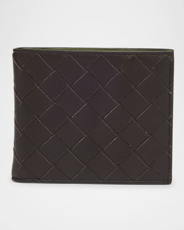 Bottega Veneta Men's Intrecciato 15 Bicolor Leather Bifold Wallet