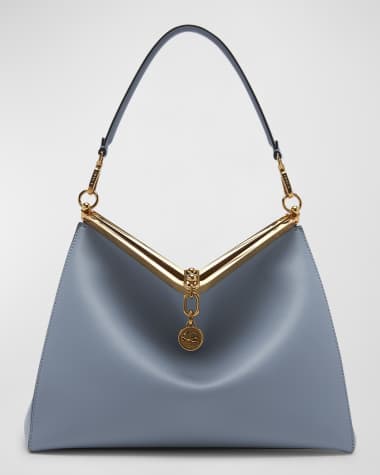 Etro Large Vela Frame Calf Leather Shoulder Bag