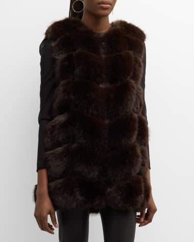 Kelli Kouri Lush Angled Faux Fur Vest