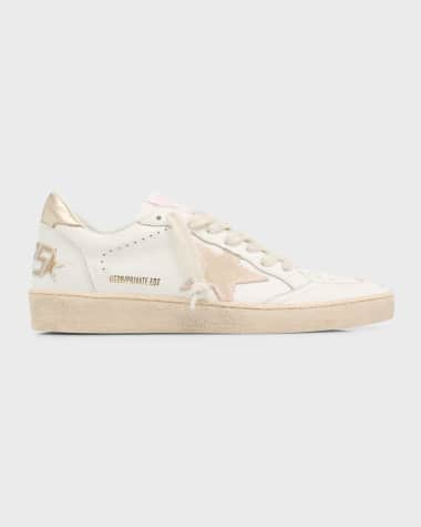 Golden Goose Ball Star Metallic Leather Sneakers