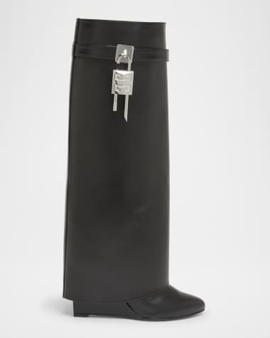 Givenchy Shark Lock Wide Leather Boots
