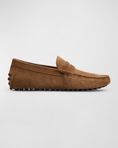 Tod's Men's Gommino Bubble Suede Moccasin Drivers