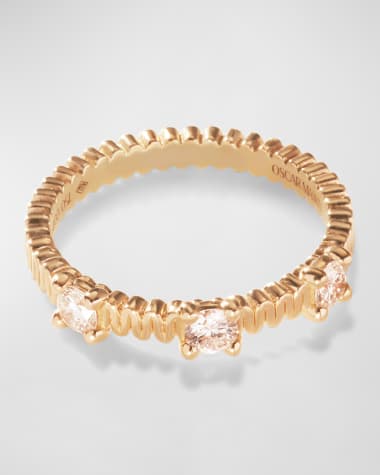 Oscar Massin Beaded 18K Recycled Yellow Gold and Lab Grown Diamond Ring