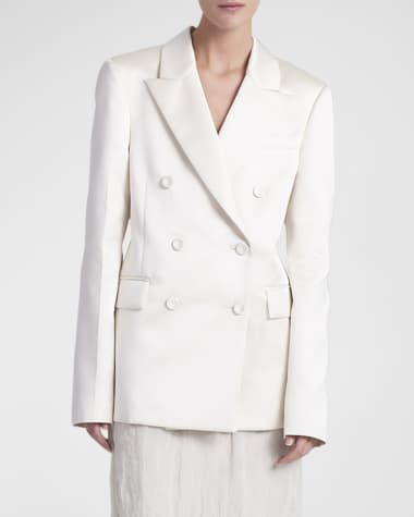 Altuzarra Hattson Satin Double-Breasted Jacket