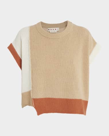 Marni Asymmetric Colorblock Cashmere Sweater