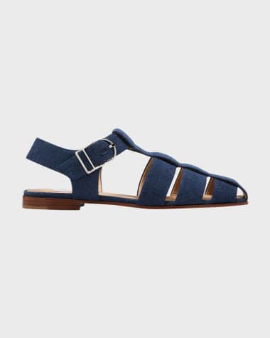 Gabriela Hearst Lynn Denim Fisherman Sandals