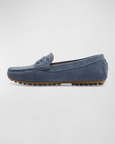 La Canadienne Pedale Penny Suede Driver Loafers