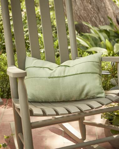 Elaine Smith Micro Fringe Indoor/Outdoor Lumbar Pillow, 12" x 20"