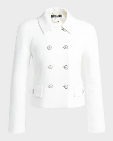 Versace Medusa Double-Breasted Stretch Crepe Jacket