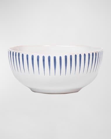 Juliska Sitio Stripe Delft Blue Cereal/Ice Cream Bowl