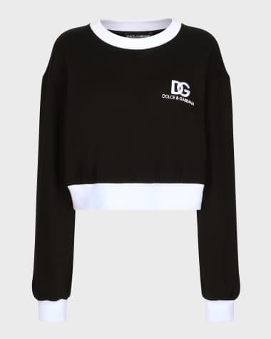 Dolce&Gabbana DG Logo Cropped Jersey Sweatshirt