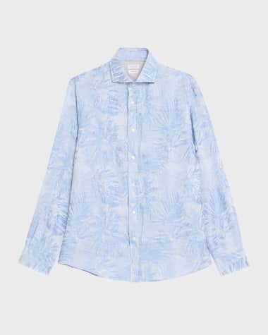 Brunello Cucinelli Men's Casual Button-Down Shirt