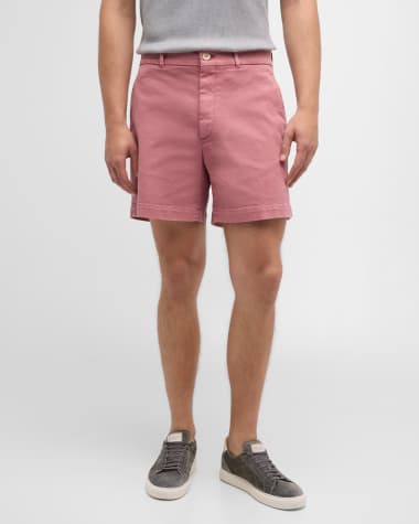 Brunello Cucinelli Men's Dyed Denim Bermuda Shorts