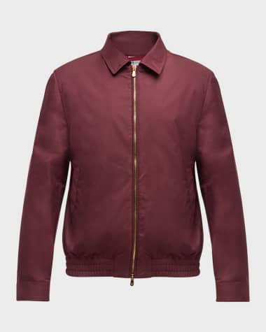 Brunello Cucinelli Men's Cotton-Polyester Bomber Jacket