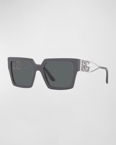 Dolce&Gabbana Embellished DG Mixed-Media Square Sunglasses
