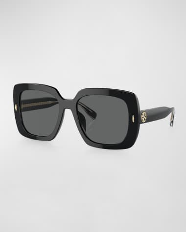 Tory Burch Logo Acetate Square Sunglasses