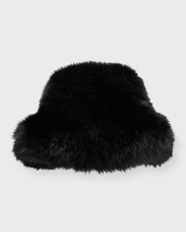 Adrienne Landau Faux Fox Fur Bucket Hat