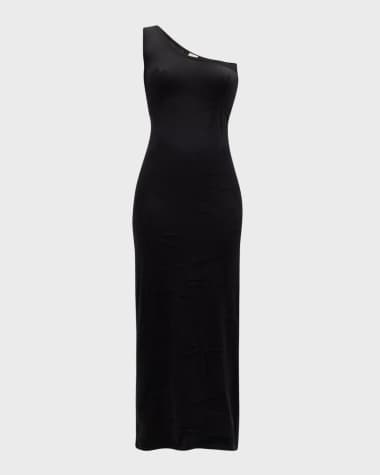 Albus Lumen One-Shoulder Knit Maxi Dress