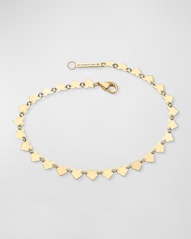 LANA 14K Gold Laser Heart Chain Bracelet