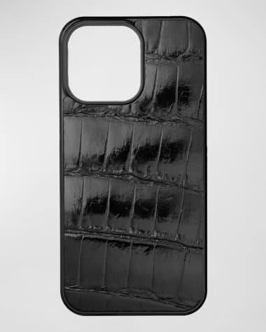 Abas Men's iPhone 15 Pro Max Leather Alligator Case