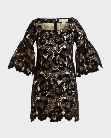 Black Lace Dress Neiman Marcus