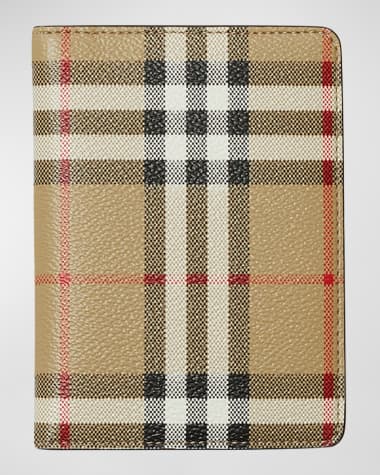 Burberry Check Bifold Passport Holder