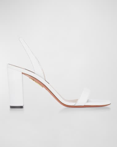Aquazzura So Nude Leather Slingback Sandals