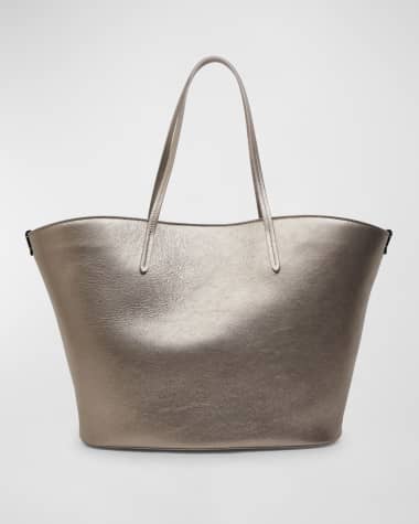 Brunello Cucinelli Metallic Leather Tote Bag