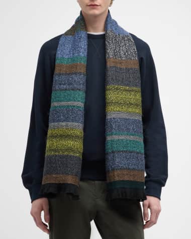 Paul Smith Men's Wool-Mohair Stripe Scarf