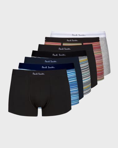 Paul Smith Men's 7-Pack Mixed Cotton-Stretch Trunks