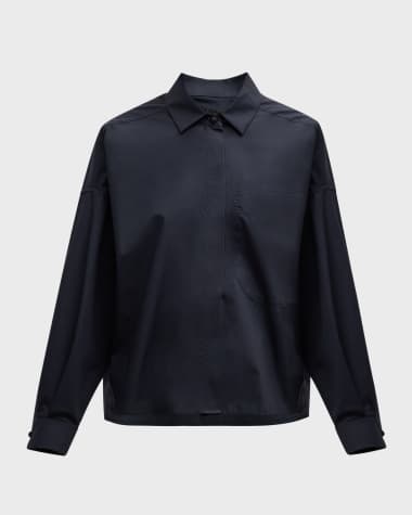 Emporio Armani Button-Down Cotton Poplin Shirt