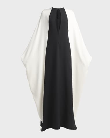 TOM FORD Colorblock Keyhole Georgette Kaftan