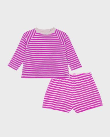 Molo Girl's Dora Striped Two-Piece Set, Size 6M-2