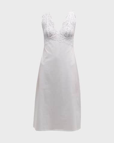 Natori Bliss Harmony Lace-Trim Cotton Nightgown