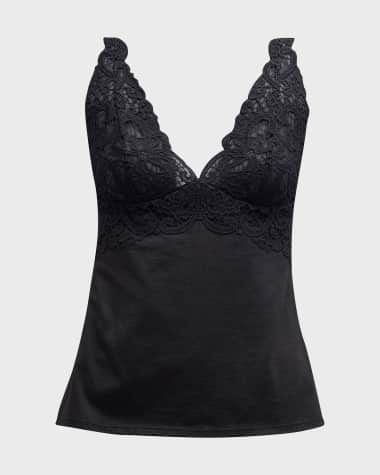 Natori Bliss Harmony Lace-Trim Cotton Tank