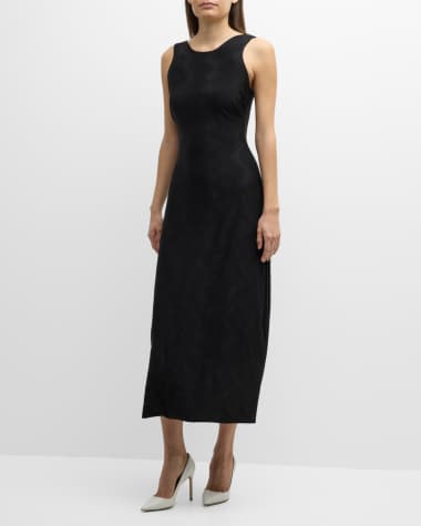 Giorgio Armani Wave Jersey Jacquard Sleeveless Maxi Dress