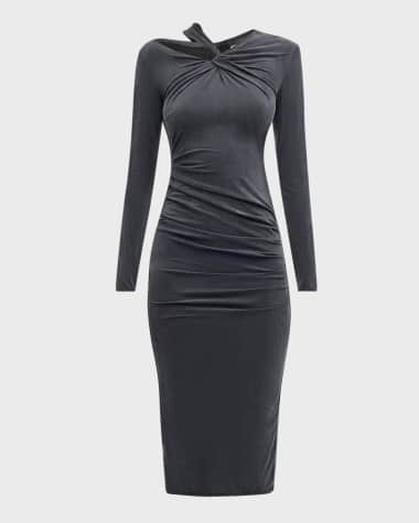 sachin and babi light blue dress Long Sleeve Ribbed Sweater Dress Terez Long-Sleeve Rib Midi Dress