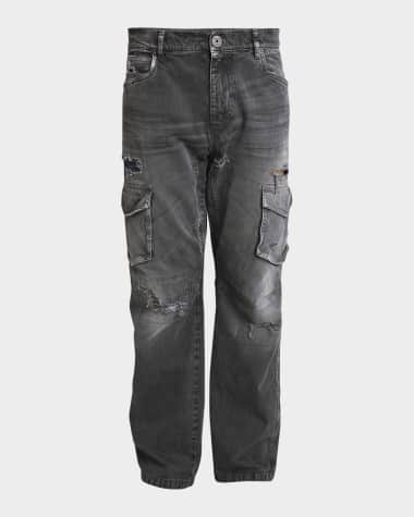 Balmain Men's Destroyed Cargo Pants
